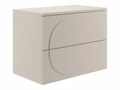 Vente-unique Mueble de baño suspendido con lavabo sobre encimera redondo - - 80 cm - VUTOMA