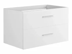 Discount Mueble de baño suspendido KAYLA con lavabo individual y columna, , 80 cm Conjunto De Baño