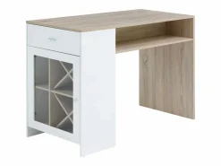 Best Mueble de bar con almacenamiento - Blanco y natural - NIRAYA Muebles De Bar|Mueble Bar