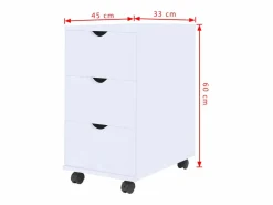vidaxl Mueble de cajones 33x45x60 cm