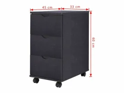 vidaxl Mueble de cajones 33x45x60 cm