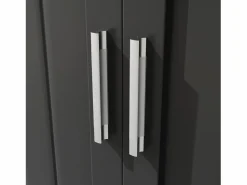 New ModernLuxe Mueble de cocina - 104x40x180 cm - con 4 puertas y 1 cajón - con iluminación LED - Negro