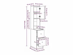Outlet vidaxl Mueble de Cocina 35 x 50 x 180 cm Madera de ingeniería Beige