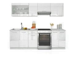 Online Vicco Mueble de cocina alto brillo/ 240x60x81.6 raul Blanco