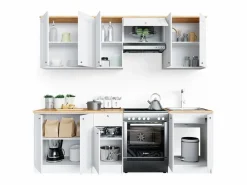 Best Vicco Mueble de cocina 240x60x81.6 bergamo Blanco