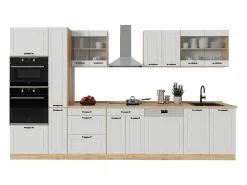 Sale Mueble de cocina casa de campo blanca/roble dorado 350x46x81.6 r-line Cocina Completa