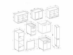 Sale Mueble de cocina casa de campo blanca/blanca 350x46x81.6 r-line Cocina Completa