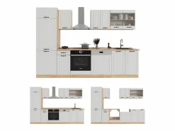 Vicco Mueble de cocina casa de campo blanca/roble dorado 300x60x81.6 r-line