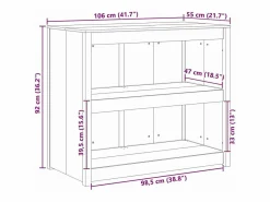 vidaxl Mueble de Cocina con estante Roble Marrón 106 x 55 x 92 cm