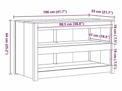 vidaxl Mueble de Cocina con estante Roble Marrón 106 x 55 x 64 cm