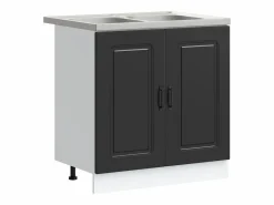 Best vidaxl Mueble de Cocina con puerta Kalmar 80 x 46 x 81,5 cm Negro