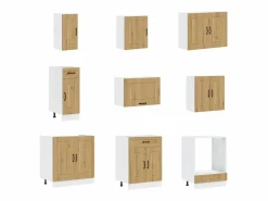 Best Mueble de cocina Kalmar 14 piezas artesanal roble Cocina Completa