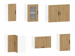 vidaxl Mueble de cocina Kalmar 11 piezas artesanal roble