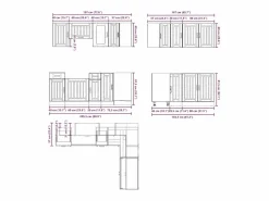 Best Mueble de cocina Kalmar negra 11 piezas madera contrachapada Cocina Completa