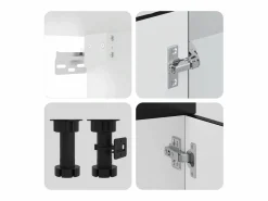 Clearance vidaxl Mueble de cocina Kalmar negra 4 piezas madera contrachapada Negro