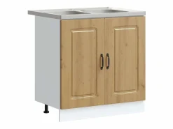 vidaxl Mueble de Cocina Kalmar Roble artesanal 80 x 46 x 81,5 cm Marru00f3n