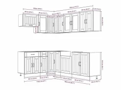 vidaxl Mueble de cocina Lucca 11 piezas madera contrachapada