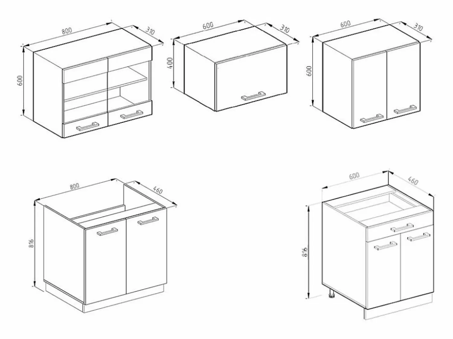 New Vicco Mueble de cocina oro power roble/antracita 200x60x81.6 r-line Color natural oscuro