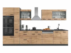 Online Mueble de cocina oro power roble/antracita 350x46x81.6 r-line Cocina Completa