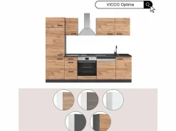 Outlet Mueble de cocina oro power roble/antracita 270x57.1x81.6 optima Cocina Completa