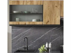 Vicco Mueble de cocina oro power roble/antracita 240x46x81.6 raul