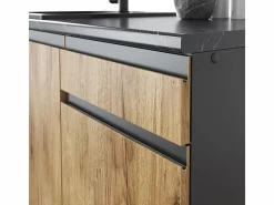Vicco Mueble de cocina oro power roble/antracita 240x46x81.6 raul