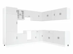 Best vidaxl Mueble de cocina Porto 14 piezas madera contrachapada Blanco