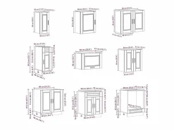 Best vidaxl Mueble de cocina Porto 14 piezas madera contrachapada Blanco