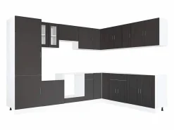 Online Mueble de cocina Porto negra 14 piezas madera contrachapada Cocina Completa