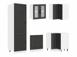 Online Mueble de cocina Porto negra 14 piezas madera contrachapada Cocina Completa