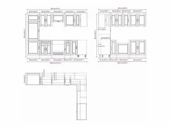 Online Mueble de cocina Porto negra 14 piezas madera contrachapada Cocina Completa
