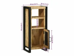 vidaxl Mueble de Cuarto de Baño Marrón Madera de mango maciza