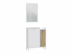 Calicosy Mueble de entrada 2 puertas y 1 espejo L91 cm - Ethna