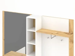 Best Mueble de entrada Barry roble artesanal / 150 cm Blanco