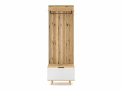 Mueble de entrada Nordic D roble evoke / tabilla / blanco 65 cm