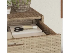 Online Mueble de jardín 105x55x113 cm resina trenzada Beige