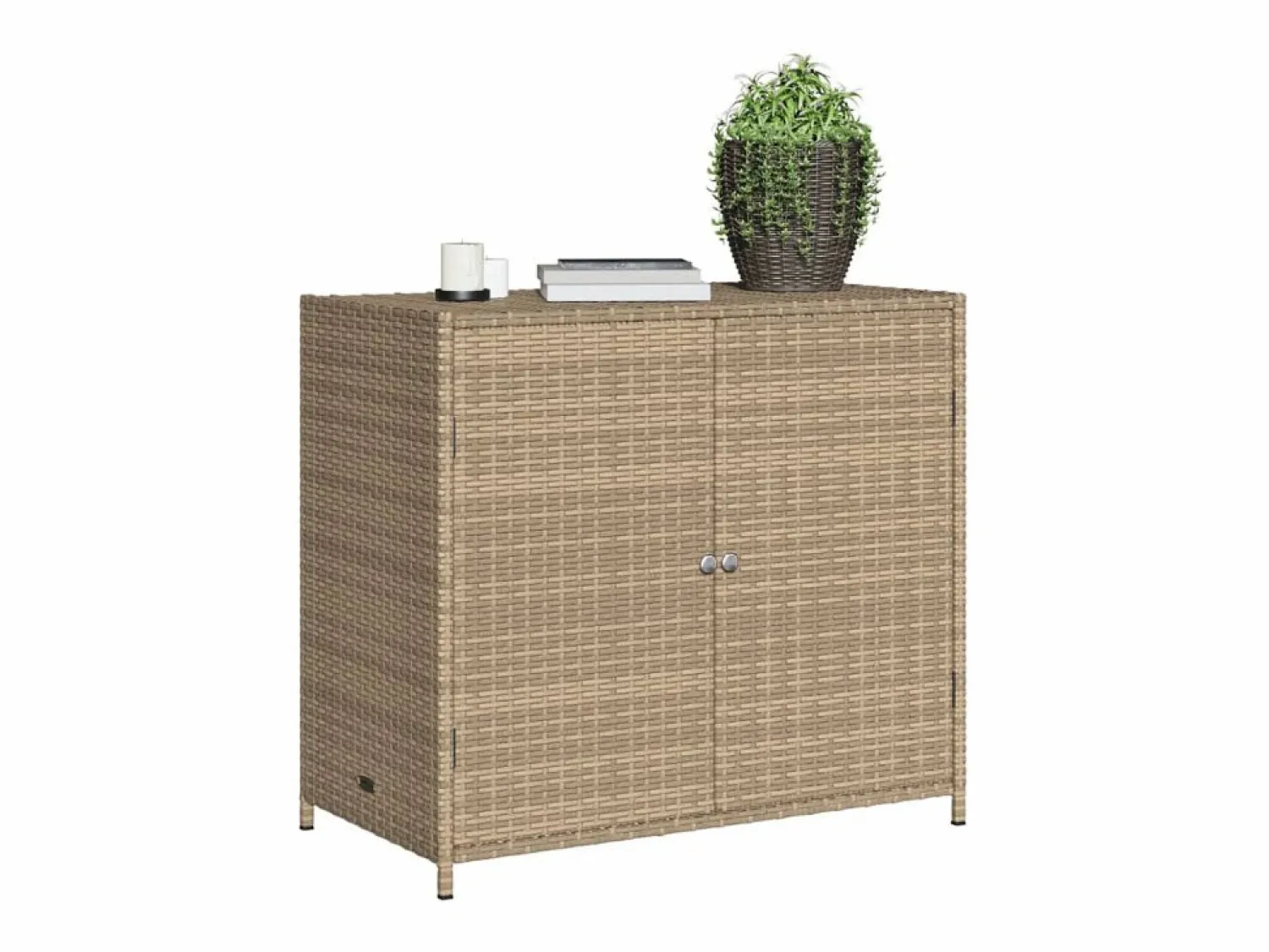 Mueble de jardín 83x45x76 cm resina trenzada