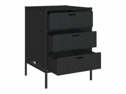 Online Mueble de jardín de resina trenzada, 55x59x80 cm Negro
