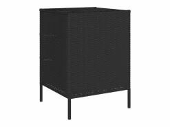 Online Mueble de jardín de resina trenzada, 55x59x80 cm Negro