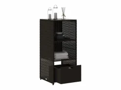 Mueble de jardín de resina trenzada, 50x55x115 cm