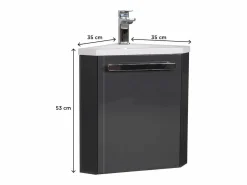 Mueble de lavabo de esquina SKINO