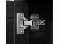 Best Merax Mueble de lavabo de pie de cerámica individual - 73 x 45,5 x 83,5 cm - con cajones y puertas - Cerámica y MDF - (Grifo no incluido) Negro