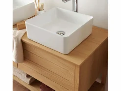 Mueble de lavabo doble de roble ATOLL