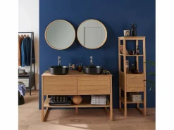 Mueble de lavabo doble de roble ATOLL