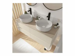Discount Mueble de lavabo doble suspendido SORRENTO de 120 cm Conjunto De Baño