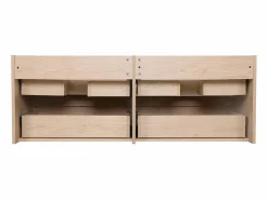 Mueble de lavabo doble suspendido SORRENTO de 120 cm con encimera de cerámica