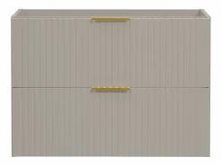 Vente-unique Mueble de lavabo suspendido con acabado acanalado , 80 cm de ancho, ZEVARA