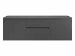 Sale Vente-unique Mueble de lavabo suspendido en antracita, An. 150 x Al. 46 x Pr. 50 cm, JIMENA II Gris