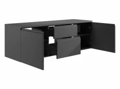 Sale Vente-unique Mueble de lavabo suspendido en antracita, An. 150 x Al. 46 x Pr. 50 cm, JIMENA II Gris