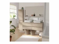 Mueble de lavabo suspendido SORRENTO de 4 cajones, 120 cm